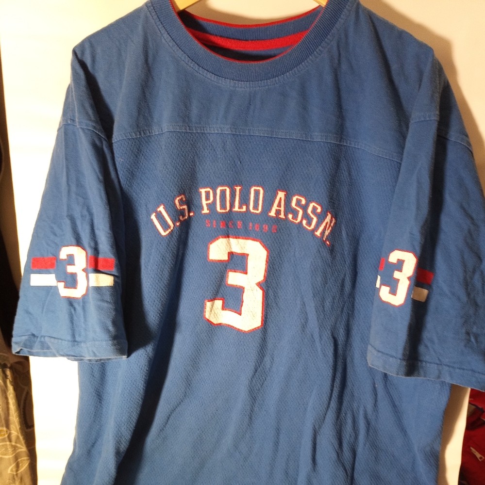 U.S. Polo Assn. 2XL T shirt Blue Vintage